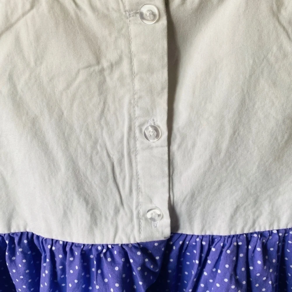 TOFFEE APPLE-adorable purple and white polka dot dress, girls sz 5